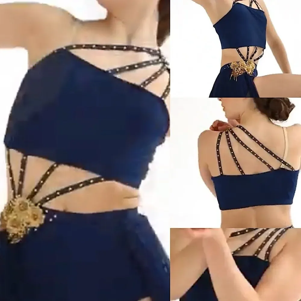Revolution Tenth House navy blue solo lyrical dance dress  TH19211 MA adult